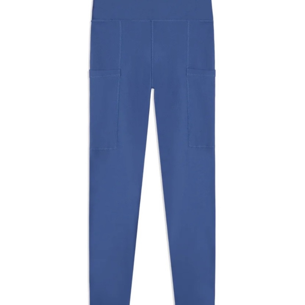 We Wore What NWT Blue Full Length High Rise Pocket Athletic Leggings XS